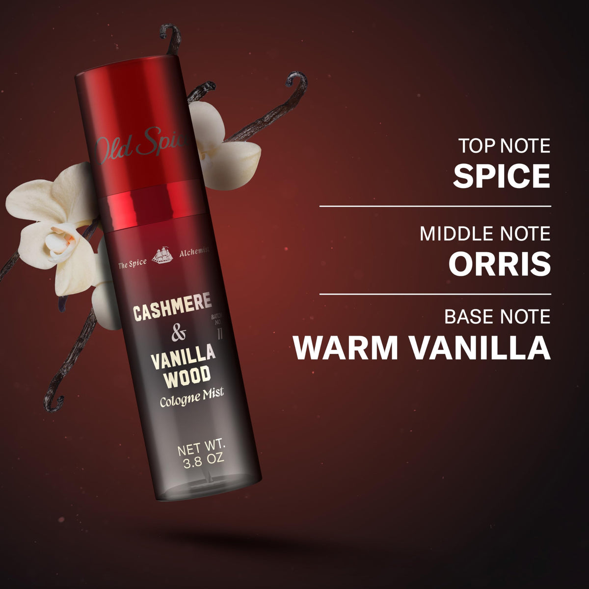 Old Spice Cologne Mist for Men, Cashmere + Vanilla Wood in a stylish setting