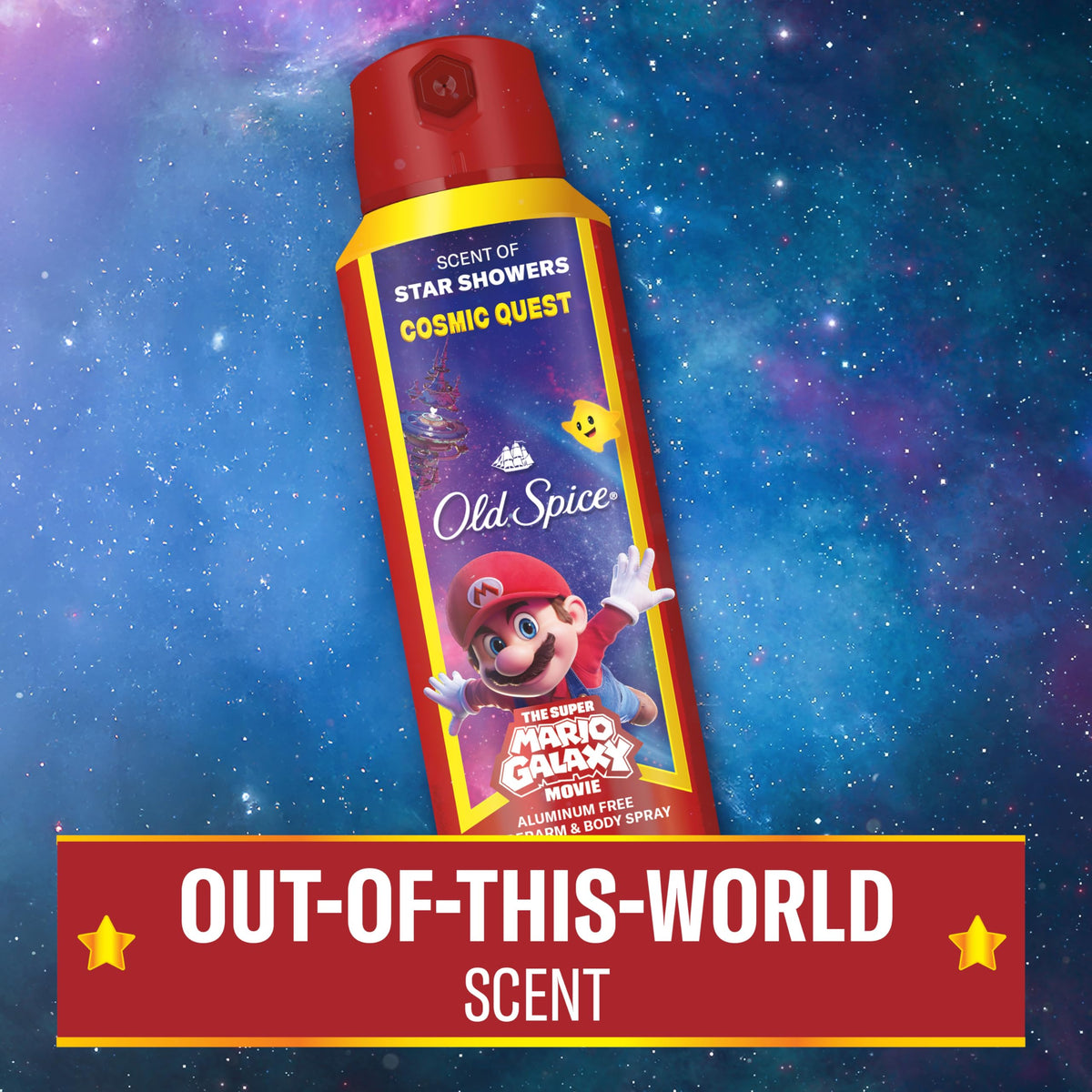 Old Spice Cosmic Quest Deodorant Body Spray with other Old Spice products