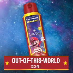 Old Spice Cosmic Quest Deodorant Body Spray with other Old Spice products