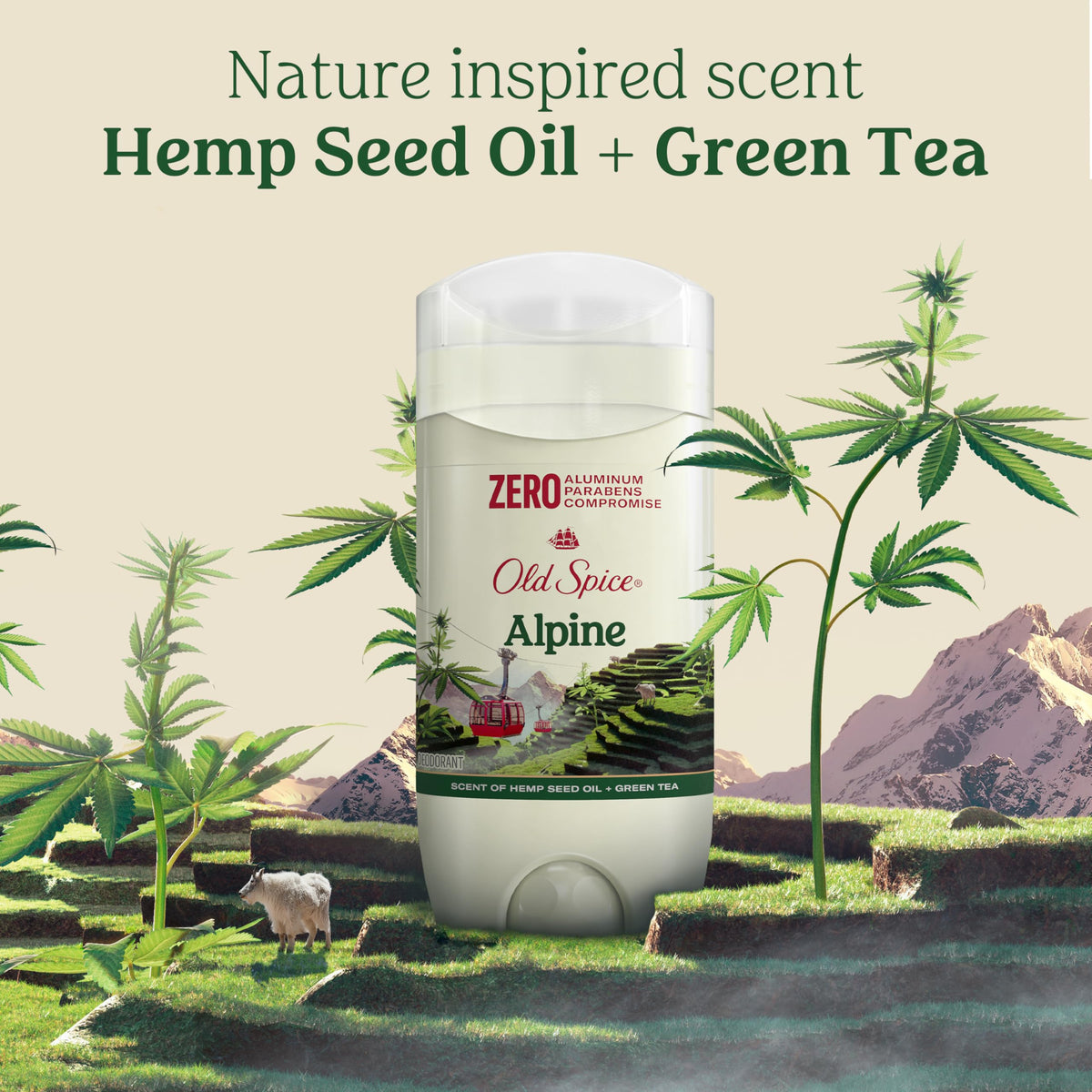 Old Spice Deodorant Alpine scent lifestyle shot