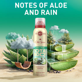 Old Spice deodorant spray showing packaging details