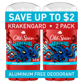 Old Spice Deodorant Twin Pack with Krakengard scent, front view