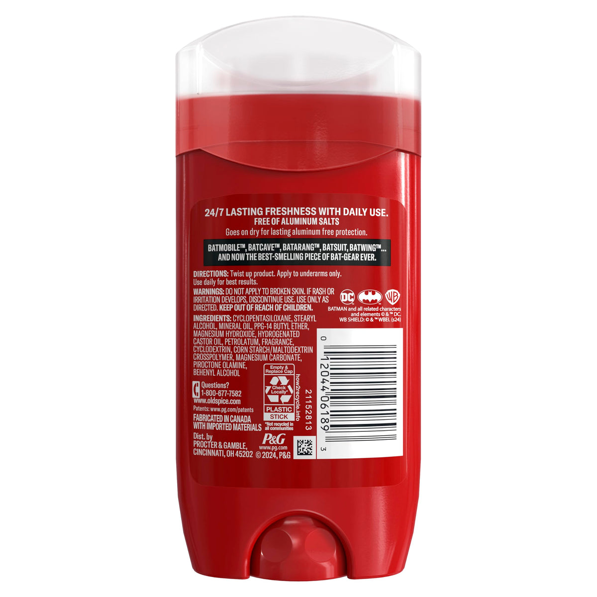 Old Spice Deodorant with a Batmobile™ graphic on the packaging