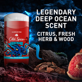 Old Spice Deodorant with ingredients list on back