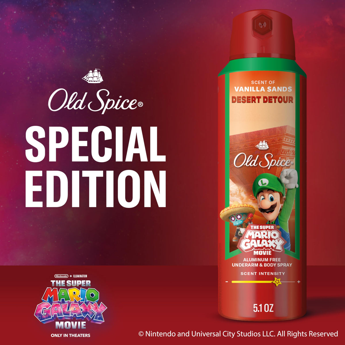 Old Spice Desert Detour Body Spray in a lifestyle setting