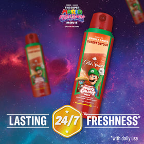 Old Spice Desert Detour Body Spray with Super Mario Galaxy branding