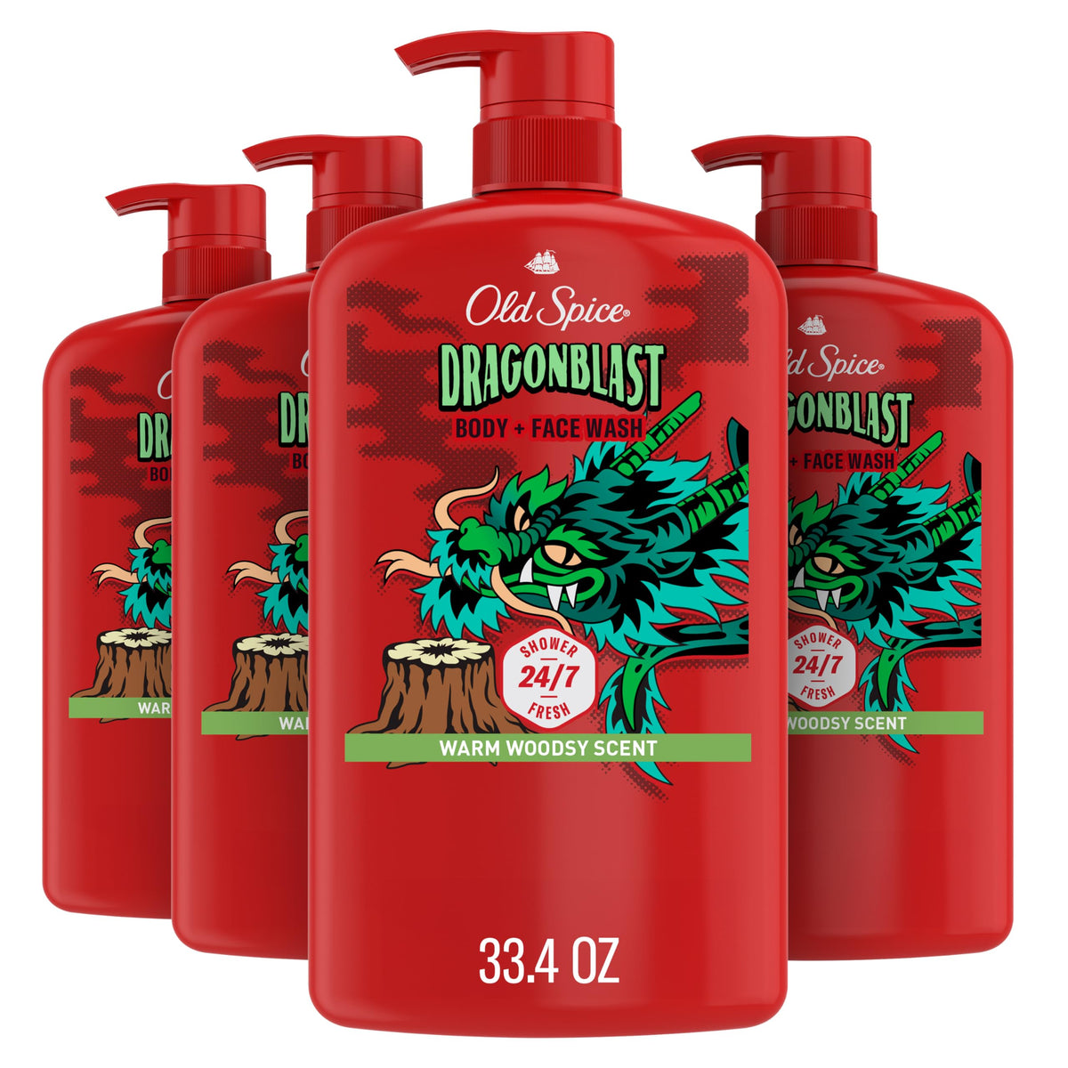 Old Spice Dragonblast Body Wash front view