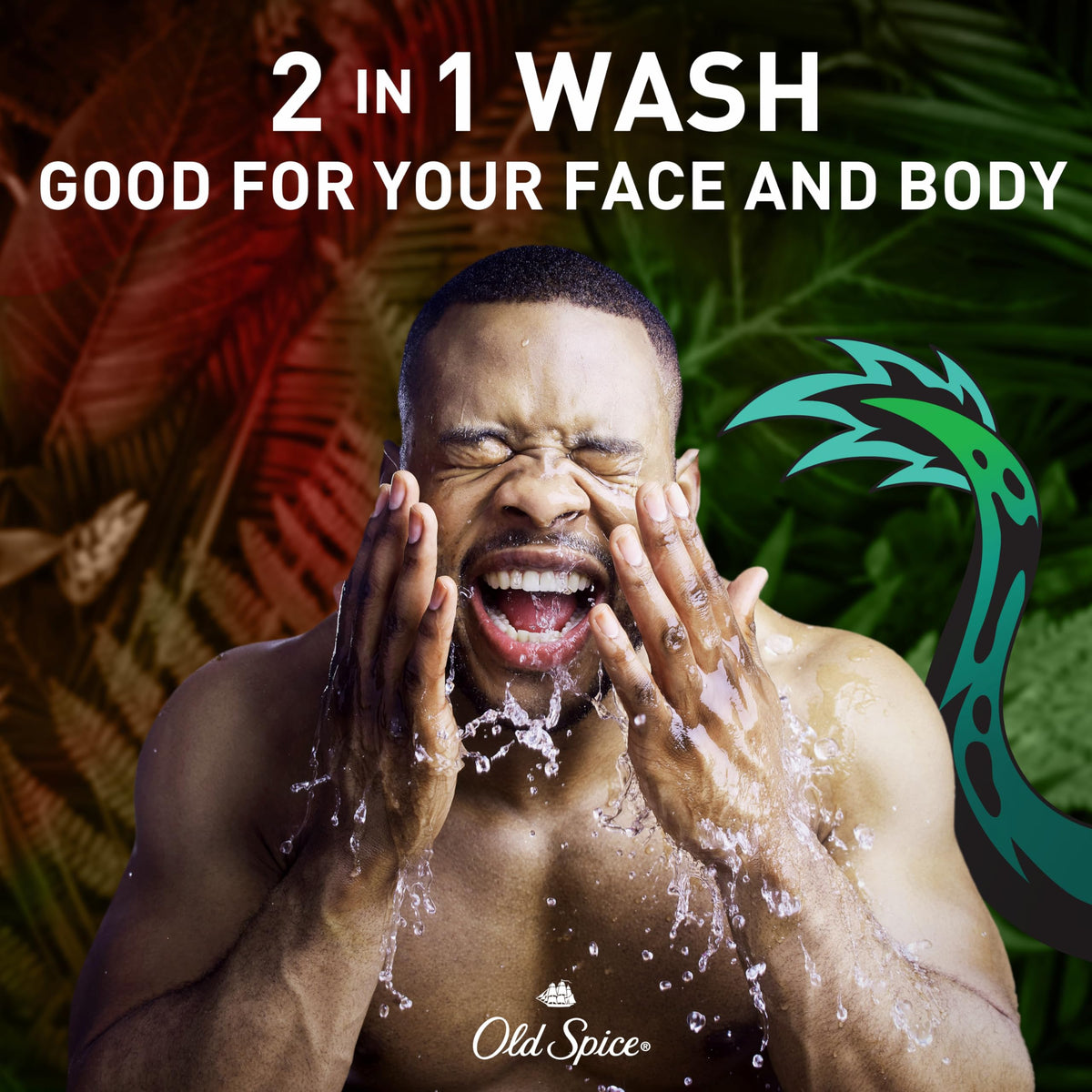 Old Spice Dragonblast Body Wash side view