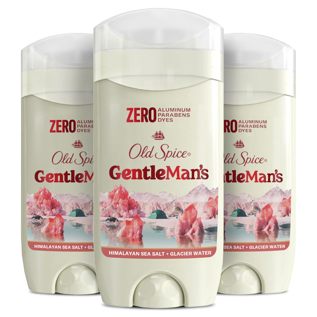 Old Spice GentleMan's Aluminum Free Deodorant 3-Pack front view