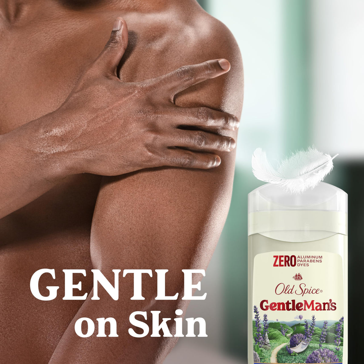 Old Spice GentleMan's Aluminum Free Deodorant Lavender + Mint in a grooming kit