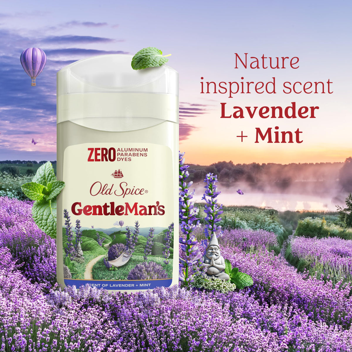 Old Spice GentleMan's Aluminum Free Deodorant Lavender + Mint with eucalyptus and coconut oil