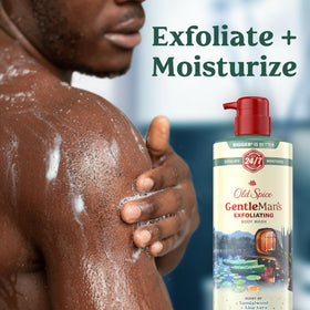Old Spice GentleMan's Body Wash bottle showing ingredients