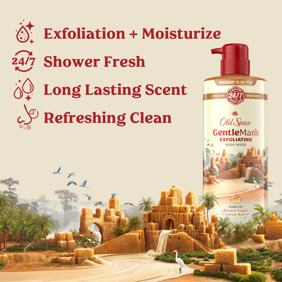 Old Spice GentleMan's Body Wash bottle side view