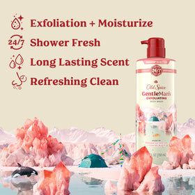 Old Spice GentleMan's Body Wash bottle with Himalayan Sea Salt and Glacier Water scent