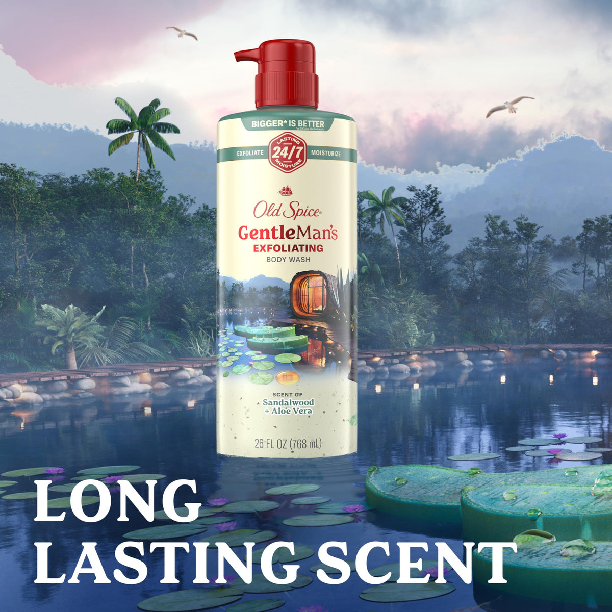 Old Spice GentleMan's Body Wash in a shower setting