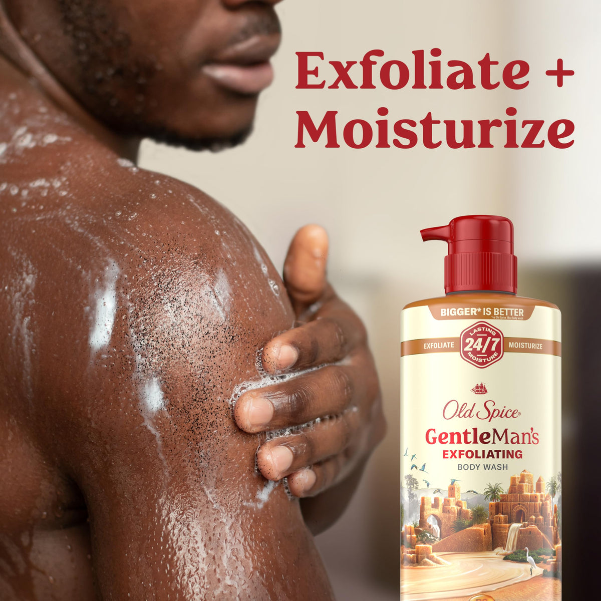 Old Spice GentleMan's Body Wash with brown sugar and cocoa butter scent