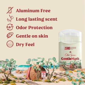 Old Spice GentleMan's Deodorant Eucalyptus and Coconut Oil close-up