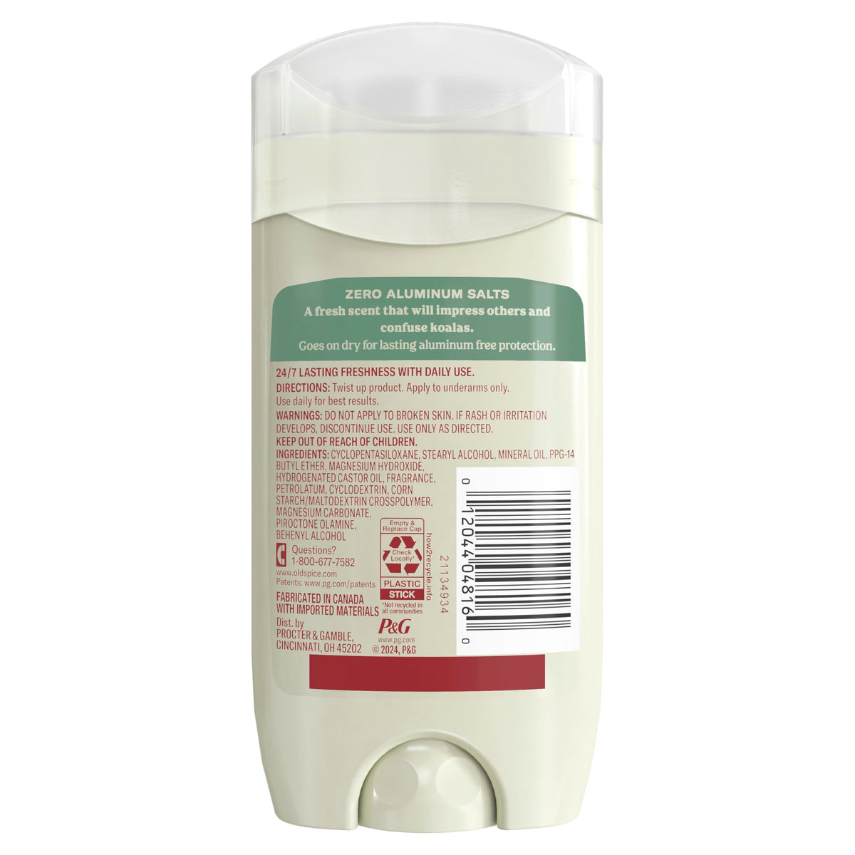 Old Spice GentleMan's Deodorant showing texture on skin