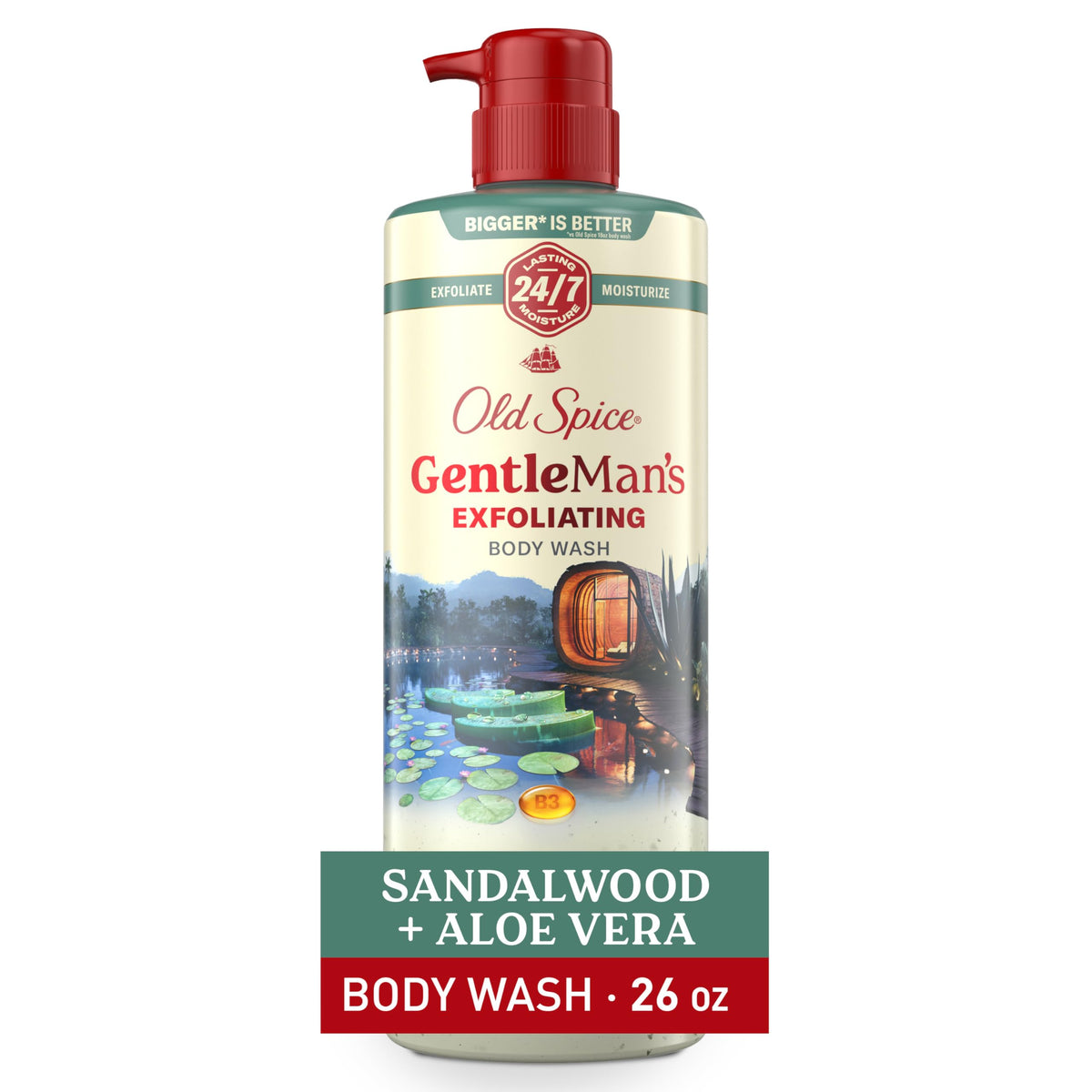 Old Spice GentleMan's Exfoliating Body Wash 26 oz front view