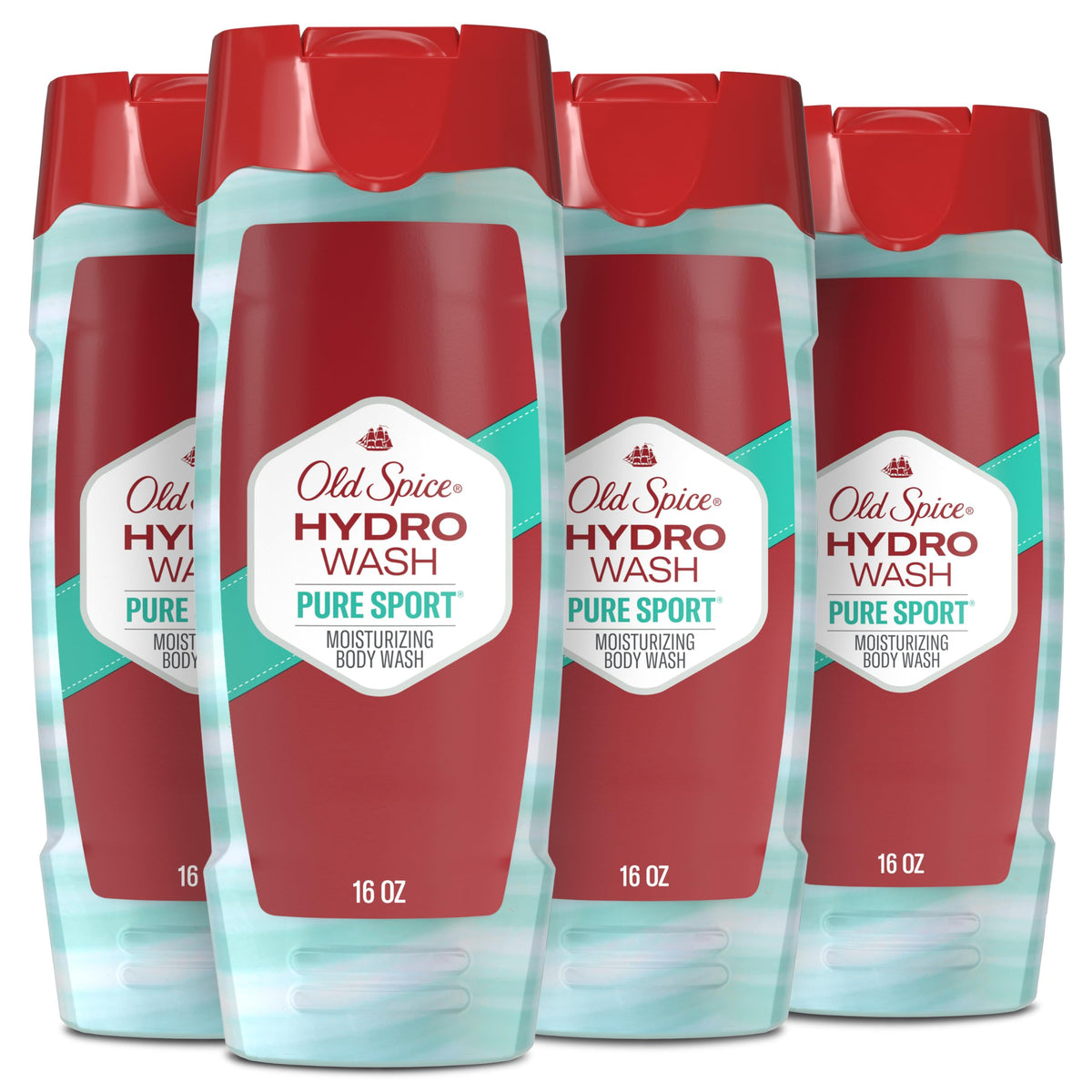 Old Spice Hydro Wash Body Wash front view with Pure Sport scent