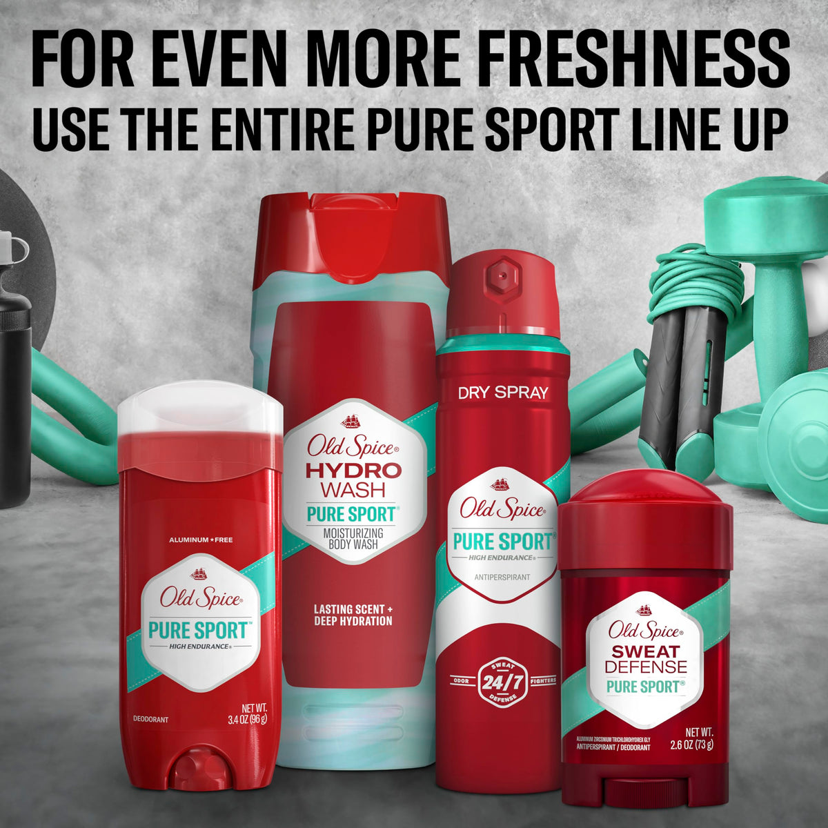 Old Spice Hydro Wash Body Wash on bathroom shelf