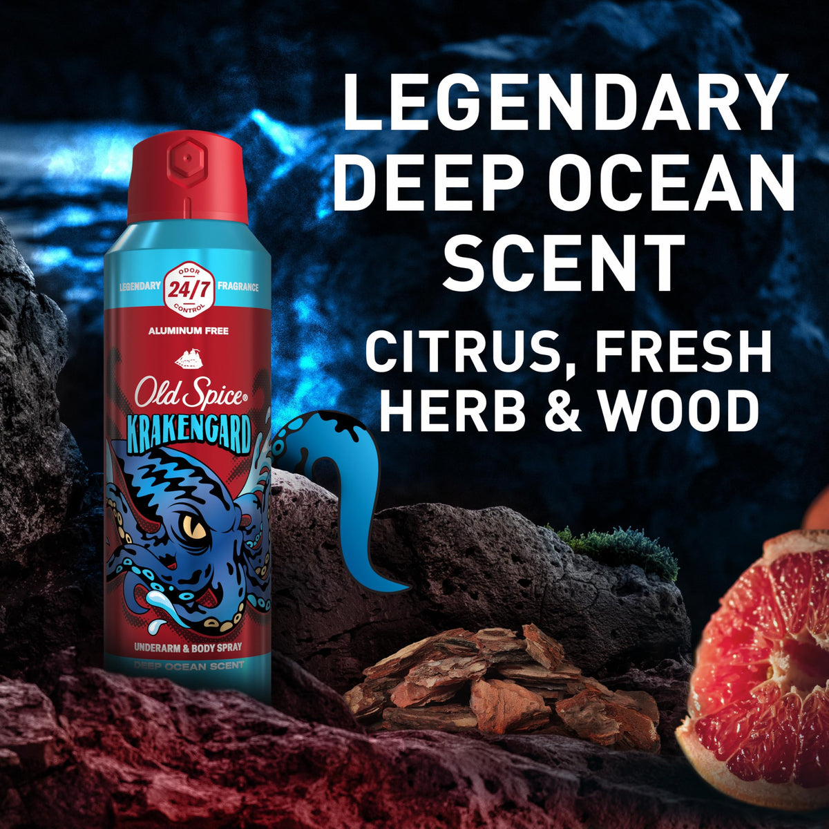 Old Spice Krakengard Body Spray 5.1 oz bottle