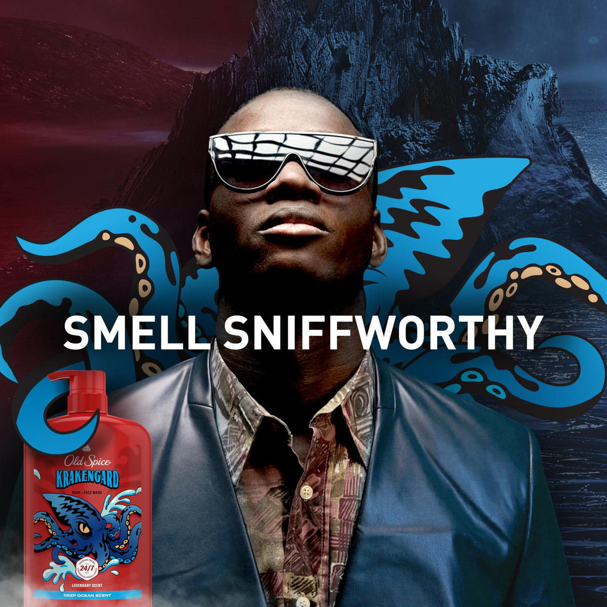 Old Spice Krakengard Body Wash rich lather demonstration