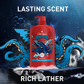 Old Spice Krakengard Body Wash with other Old Spice products