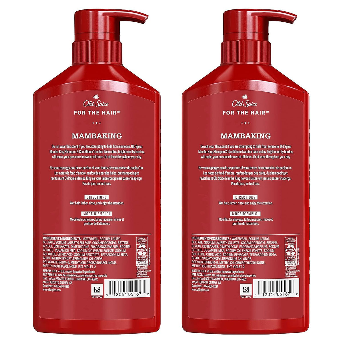 Old Spice MambaKing 2-in-1 Shampoo and Conditioner back view