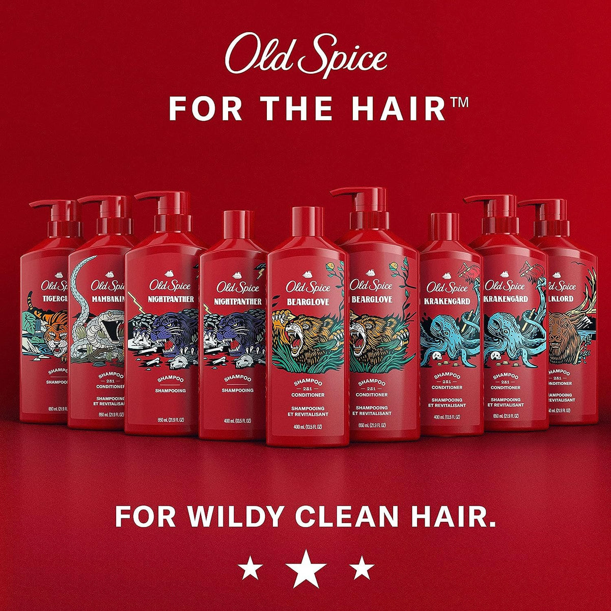 Old Spice MambaKing 2-in-1 Shampoo and Conditioner lifestyle scene