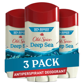 Old Spice Men's Antiperspirant Deodorant pack of 3, Deep Sea scent