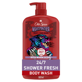 Old Spice NightPanther Cleansing Body Wash front view, 33.4 oz