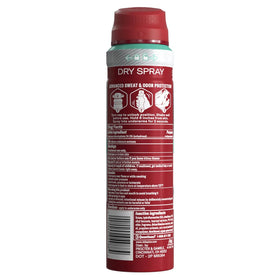 Old Spice Pure Sport Plus Antiperspirant Deodorant back view showing ingredients