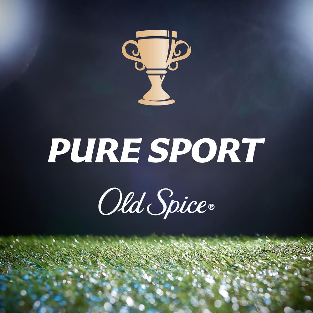 Old Spice Pure Sport Plus Antiperspirant Deodorant lifestyle scene on bathroom counter