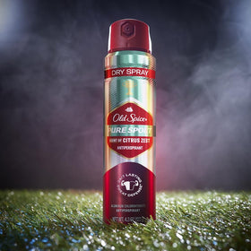Old Spice Pure Sport Plus Antiperspirant Deodorant packaging with lemon lime scent