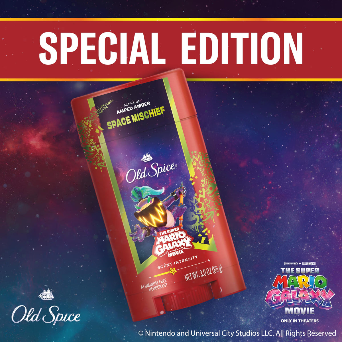 Old Spice Space Mischief Deodorant close-up of stick