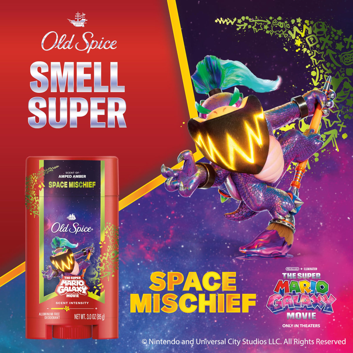 Old Spice Space Mischief Deodorant with Amped Amber scent