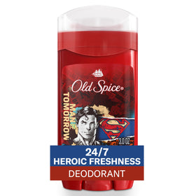 Old Spice Superman Deodorant Stick front view with Bright Citrus scent