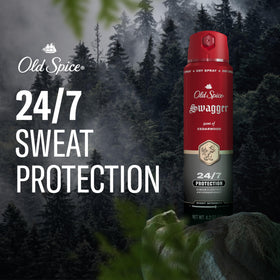 Old Spice Swagger Antiperspirant Deodorant Spray side view, 4.3 oz can