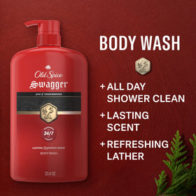 Old Spice Swagger Body Wash back view 33.4 oz bottle