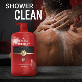 Old Spice Swagger Body Wash bottle close-up