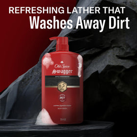 Old Spice Swagger Body Wash in shower setting