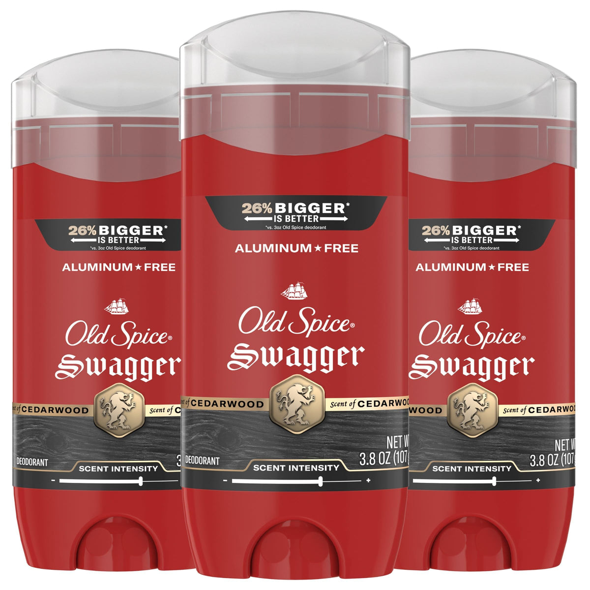 Old Spice Swagger Deodorant 3-pack front view