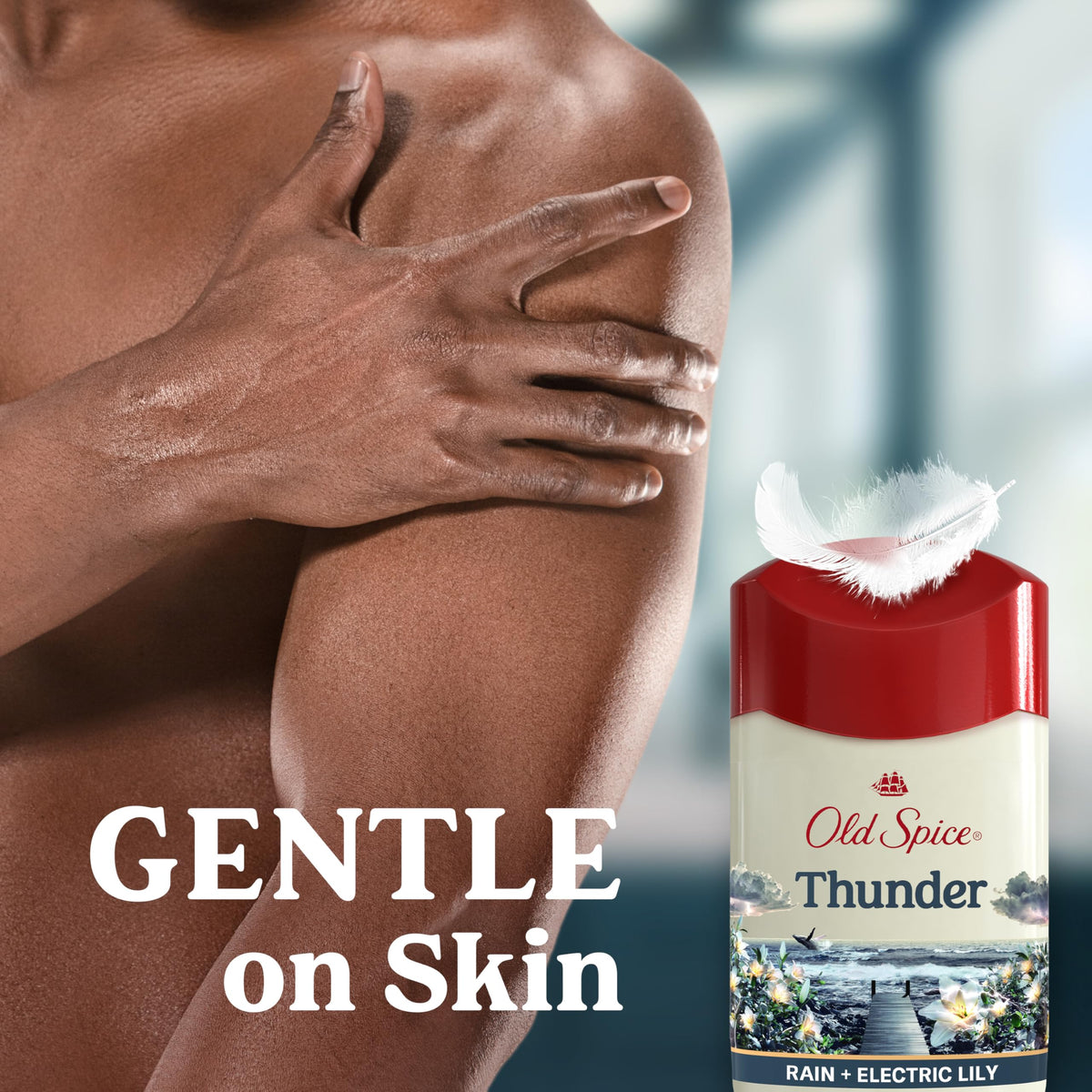 Old Spice Thunder Rain Antiperspirant Deodorant application