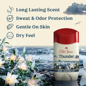 Old Spice Thunder Rain Antiperspirant Deodorant side view