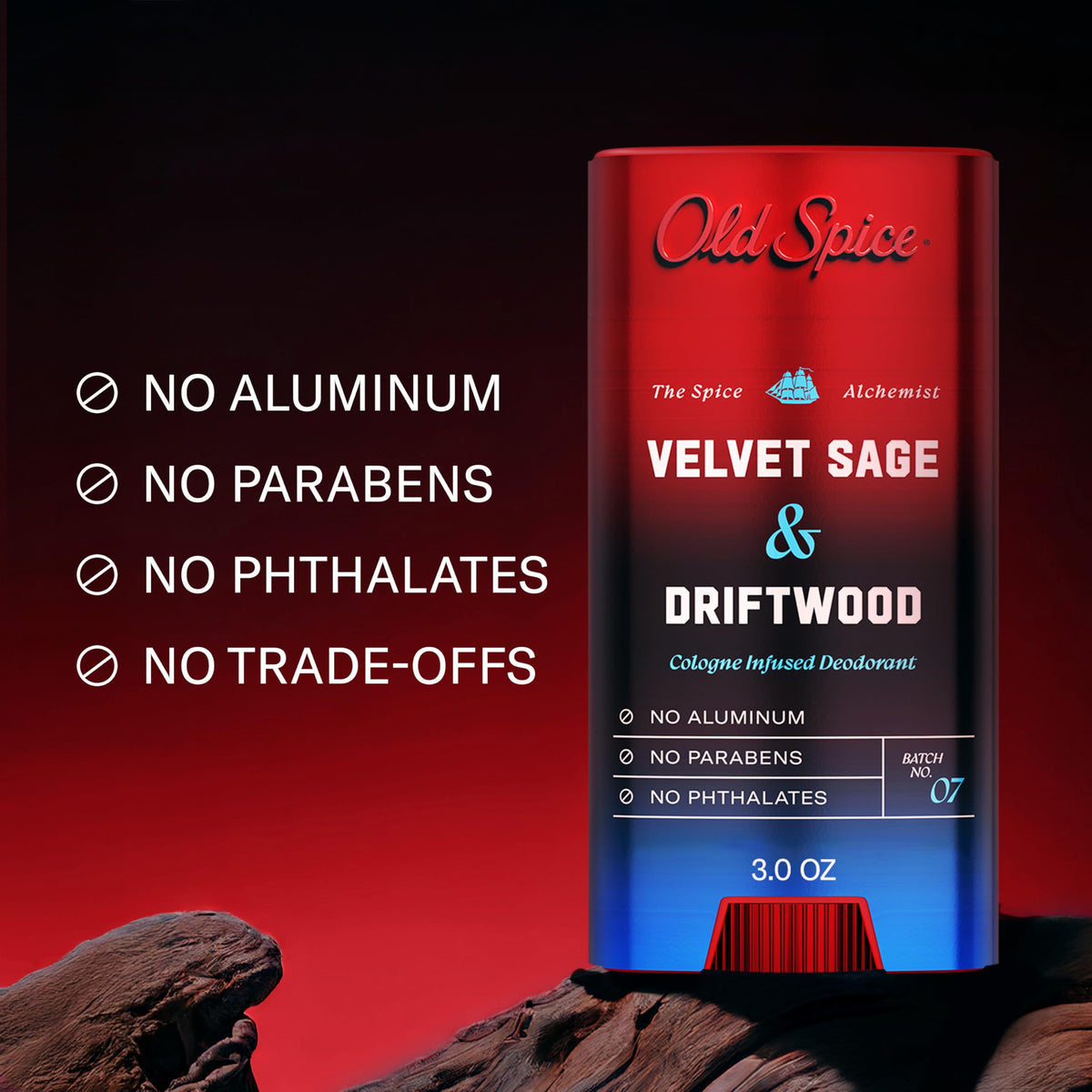 Old Spice Velvet Sage + Driftwood Deodorant packaging