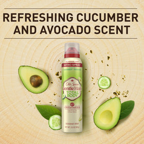 Old Spice Whole Body Deodorant Spray back view with ingredient list