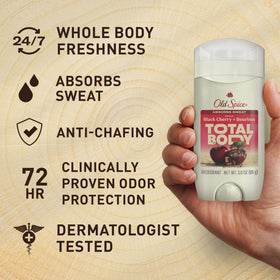 Old Spice Whole Body Deodorant Stick demonstrating smooth glide application
