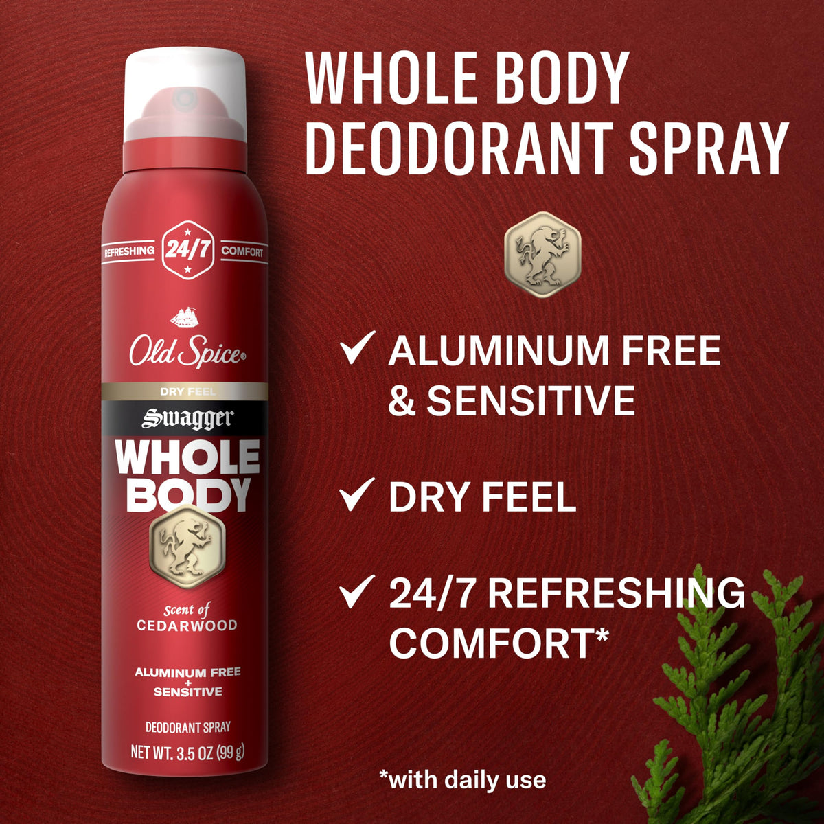 Old Spice Whole Body Deodorant Swagger 141g back view