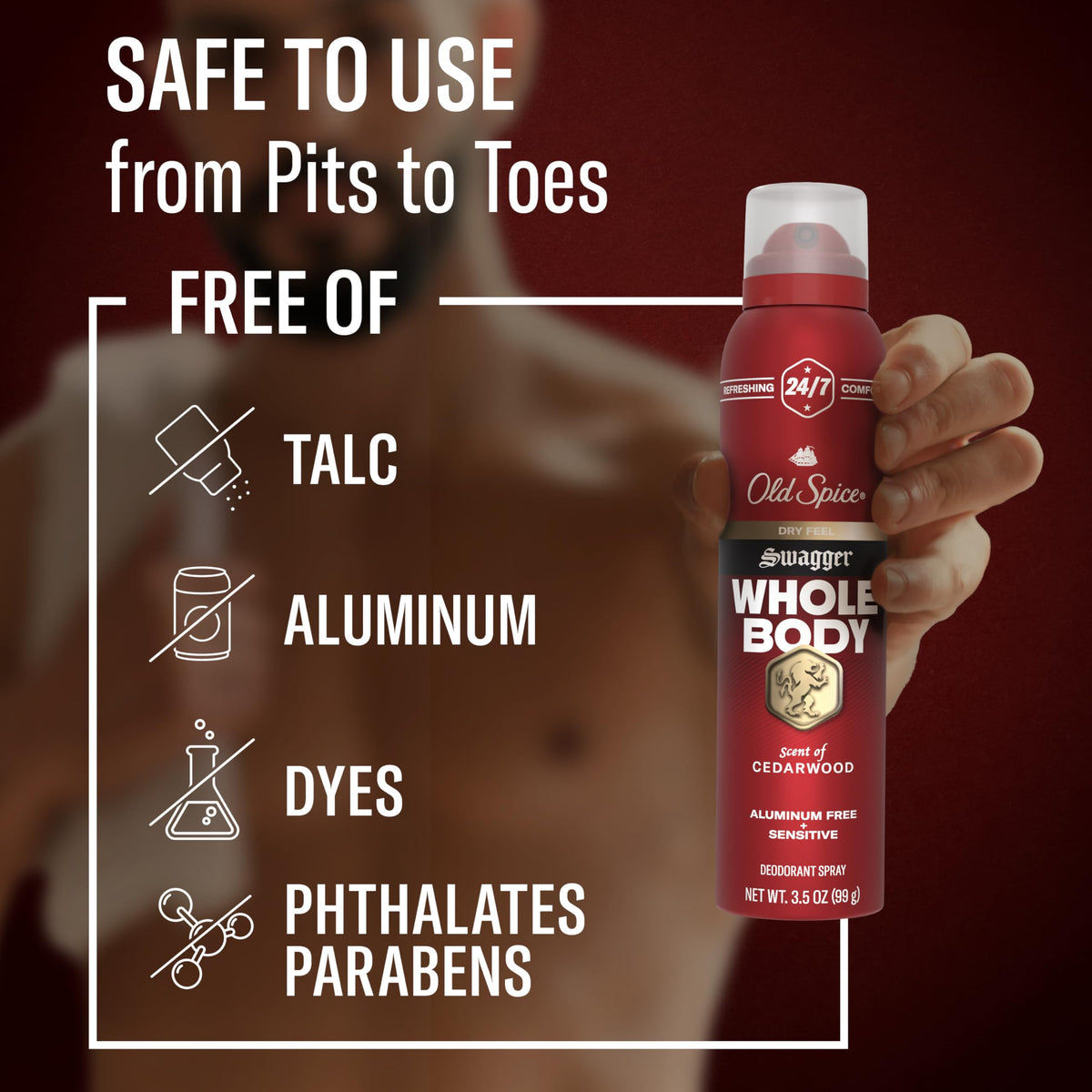 Old Spice Whole Body Deodorant Swagger 141g packaging details